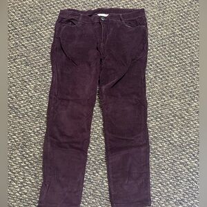 Plum Corduroy Pants Size 12–14 US Straight Leg winter trousers